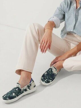 Rothy's The Sneakers Slip On Shibori Women's Shoes Sea Green Size 10